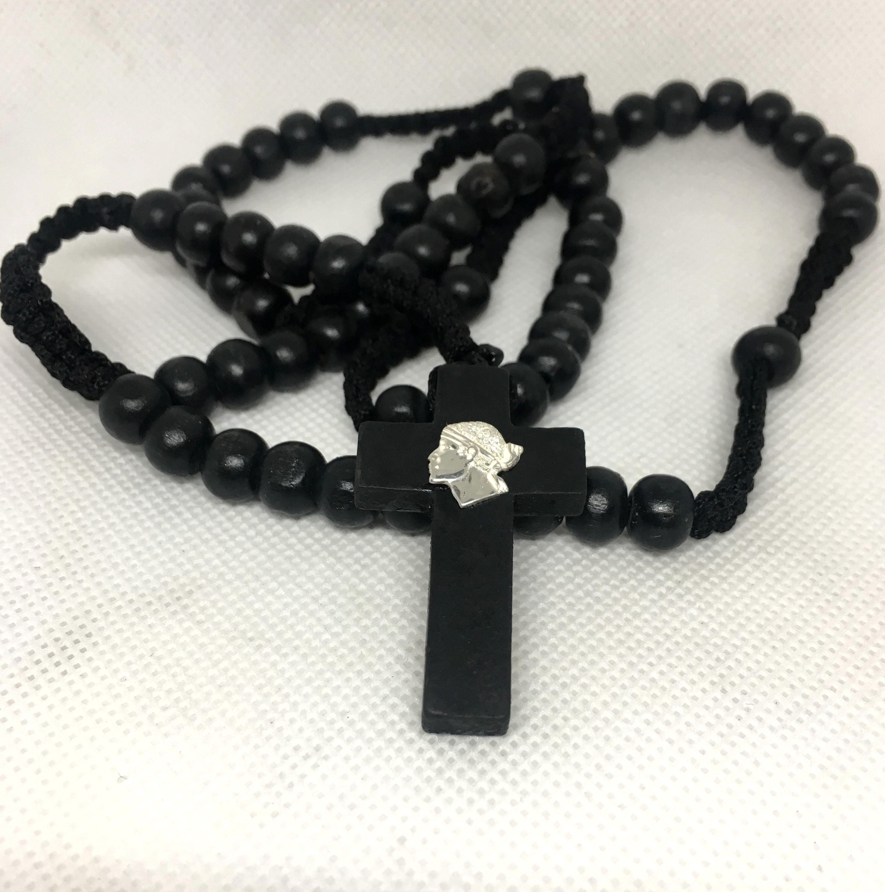 Chapelet Corse Cordon et Perles Bois Noir