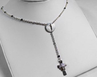 Corsica & Onyx Rosary Necklace