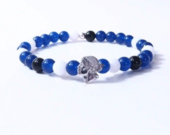 FORZA BASTIA & Moor's Head beaded bracelet