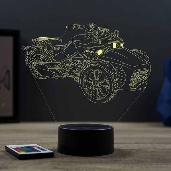 Personalisierbare Auto-Lampe für 3D Can-Am Spyder - 16 Farben und Fernbedienung