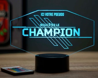 Lampe de chevet personnalisable veilleuse illusion 3D Spécial gamer Apex - 16 couleurs & télécommande