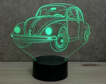 Lampe de chevet personnalisable veilleuse illusion 3D Cox 16 couleurs & télécommande