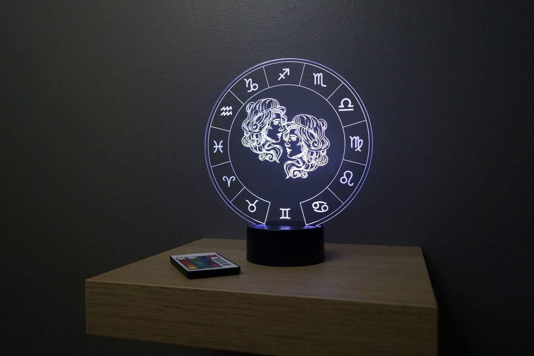 Lampe Chevet 3D Sagittaire – Veilleuse LED Avec Télécommande, Fabrication Française