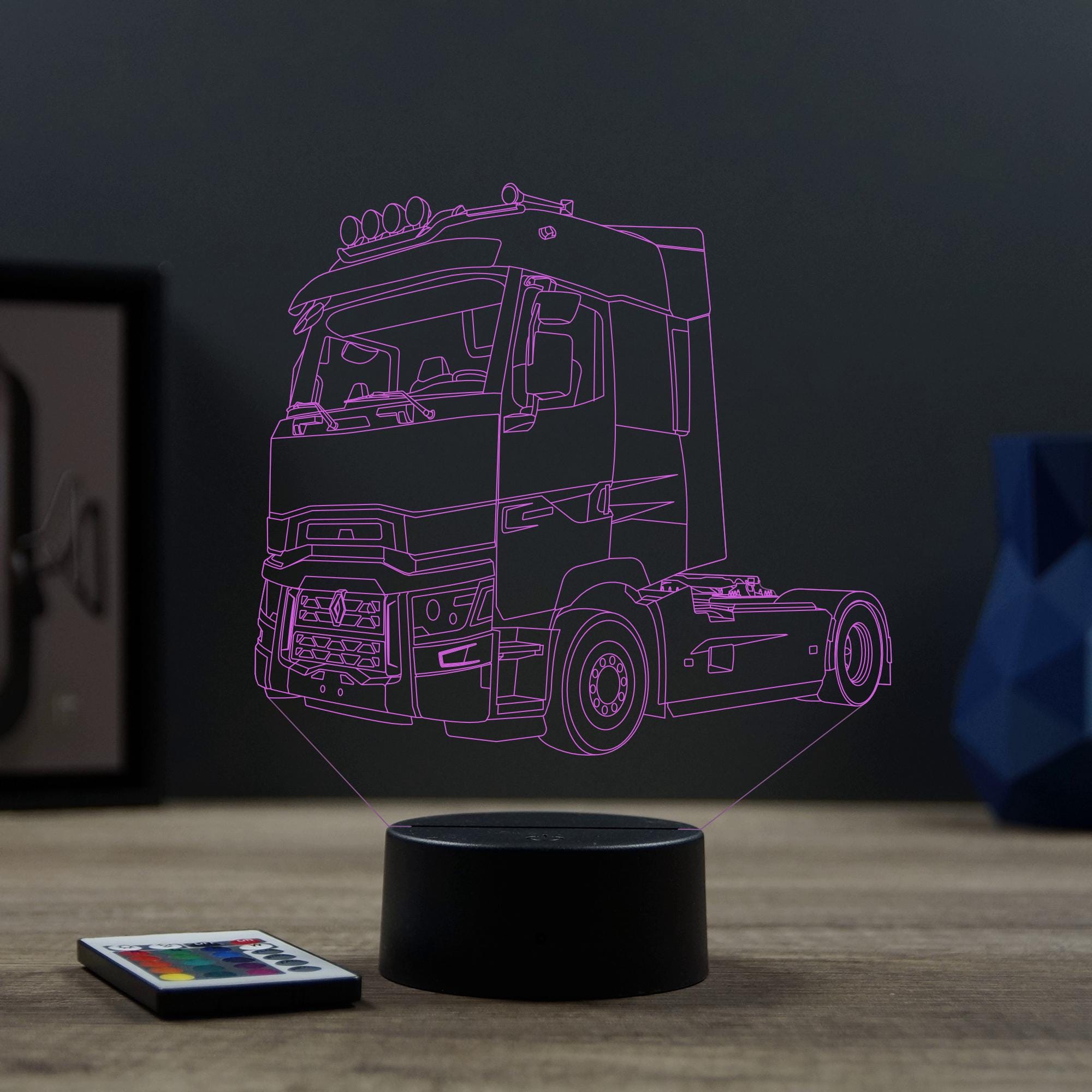Lampe Moto GP 16 Couleurs Personnalisable - Lampe 3D Veilleuse Avec Nom Ou Message, Décoration Ambiance Moto, Lampe De Chevet