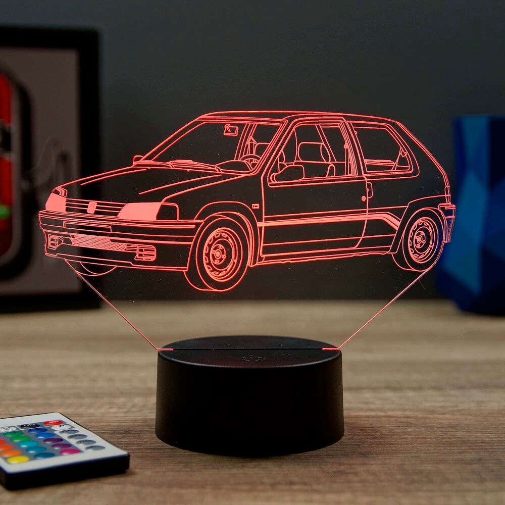 Lampe Illusion 3D Peugeot 403 16 Couleurs Et Télécommande
