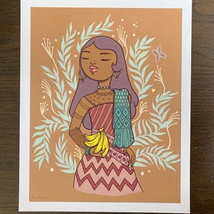 Filipina Art Print- in tribal inspired patterns