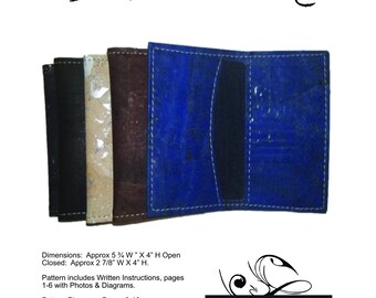 Cartamodello pdf per portafoglio Bender, portafoglio fai da te, KM Designs, slimline