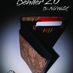 Bender 2.0 Bi-Fold Wallet, patrón de costura psf, SVG, billetera bi-fold diy, KM Designs, DIY