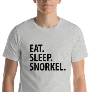 Schnorchel T-Shirt, Eat Sleep Snorkel Shirt Herren Damen Geschenk - 2306