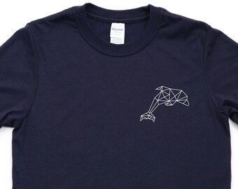Geometric Dolphin T-Shirt: Soft Cotton Blend, Mens Womens Gift