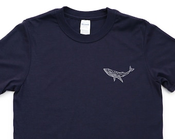 Geometric Whale T-Shirt: Soft Cotton Blend Tee 4421