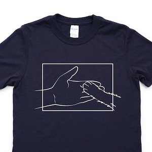 Cat Paw and Human Hand Shirt, Cat Lover, Cat Mama Pet Shirt Graphic tshirt Mens Womens Gift - 4368