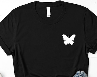 Butterfly Graphic T-Shirt: Soft Cotton Tee, Butterfly Lover Gift
