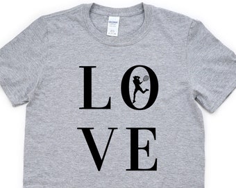 Maglietta grafica Tennis LOVE: maglietta unisex in morbido cotone
