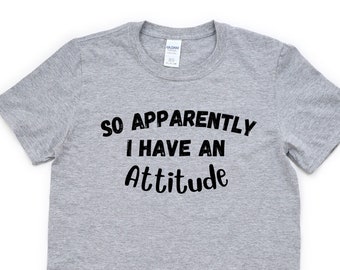 Camiseta Sarcastic Attitude: Mezcla de algodón suave, camiseta gráfica divertida