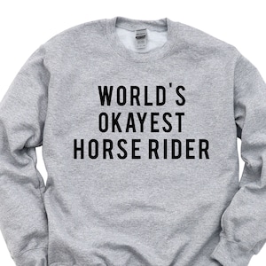 Funny Horse Rider Sweater: Unisex Crew Neck Sweatshirt