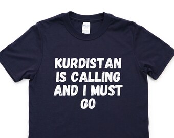 Camiseta Kurdistan Calling: Camiseta unisex de algodón 4399