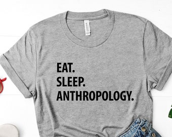 Camiseta de antropología Eat Sleep: camiseta unisex de algodón suave