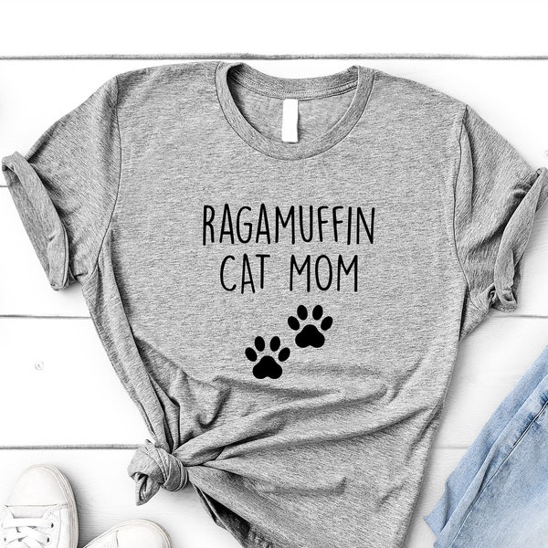 Ragamuffin Cat T-Shirt, Ragamuffin Cat Mom Shirt, Cat Lover Gift Womens - 2821