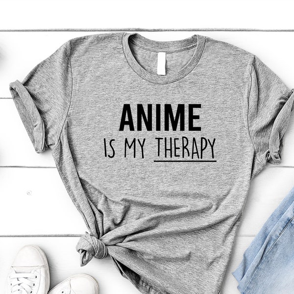 Anime T-Shirt, Anime lover gift, Anime is my therapy Shirt Mens Womens Gift - 2939