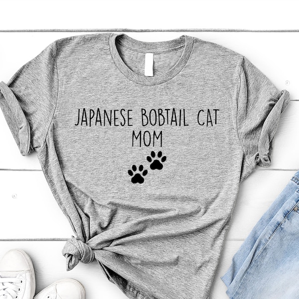 Japanische Bobtail Katze T-Shirt, Japanische Bobtail Katze Mama Shirt, Katzenliebhaber Geschenk Damen - 2794