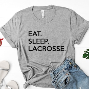 Lacrosse Shirt, Gifts For Lacrosse, Eat Sleep Lacrosse shirt Mens Womens - 643
