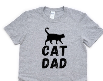 Camiseta de Papá Gato: Regalo de algodón suave para amantes de los gatos