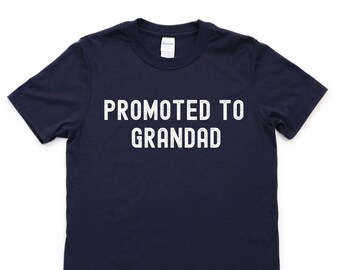 Promoted to Grandad T-Shirt: New Grandfather Gift