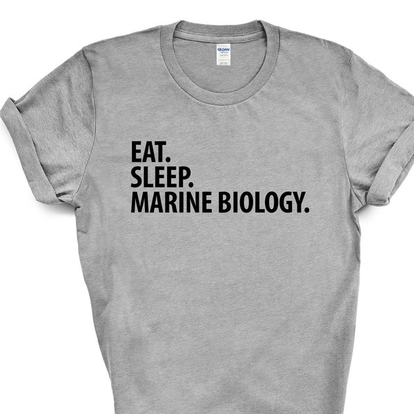 Marine Biologie T-Shirt, Eat Sleep Marine Biology Shirt Herren Damen Geschenk - 2049