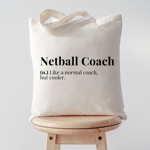 Netball Bag, Coach Gift, Netball Coach Tote Bag - 4355