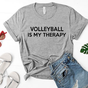 Camisa de voleibol, Voleibol es mi camiseta de terapia Camiseta para mujer para hombre - 412
