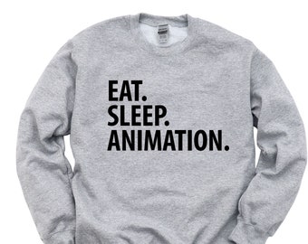 Animator Gift, Eat Sleep Animation Sweatshirt Mens Womens Gift - 2050