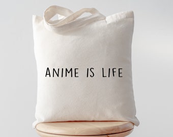 Anime Tote Bag, Anime bag, Anime is Life Tote Bag Long Handle Bags - 682