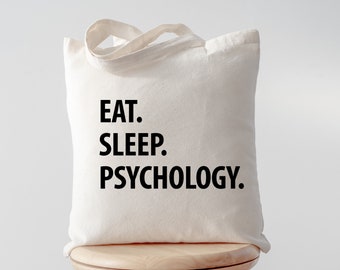Psychologist Gift, Eat Sleep Psychology Tote Bag Long Handle Bags - 1057