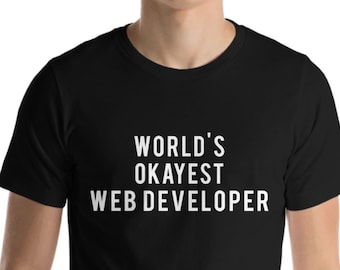 Koszulka dla najlepszego programisty stron internetowych na świecie: miękka bawełniana koszulka dla programisty