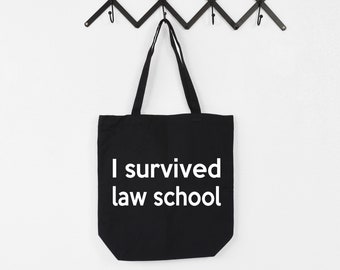 Law School Abschluss Geschenk, Jutebeutel | Lange Henkeltasche - 927