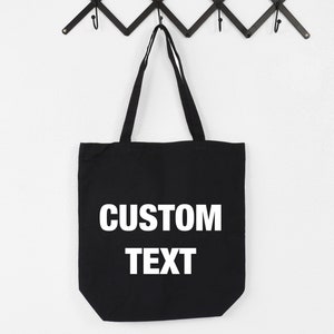Custom tote bag, Personalised Tote Bag Custom text bag