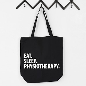 Physiotherapy Bag, Eat Sleep Physiotherapy Tote Bag Long Handle Bags - 1585