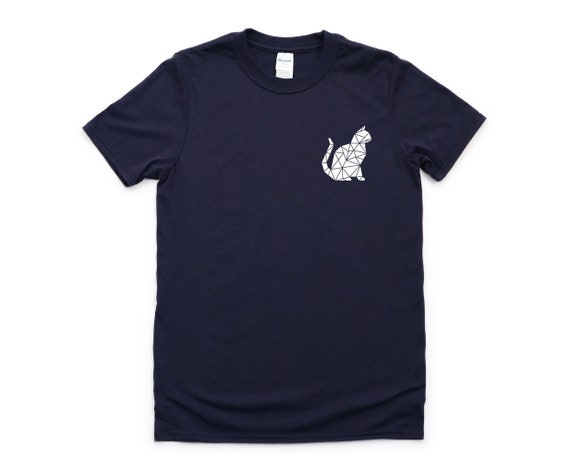 Cat Shirt, Geometric Cat T-shirt Mens Womens Gift - 4422 - Etsy