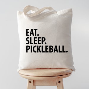 Eat Sleep Pickleball Tote Bag: Long Handle Bag 1844