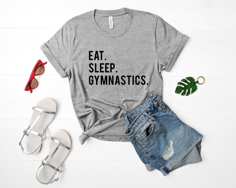 Gymnastics, Gymnastics shirt, Gymnastics Gifts, Eat Sleep Gymnastics Tshirt Mens Womens 612 image 2