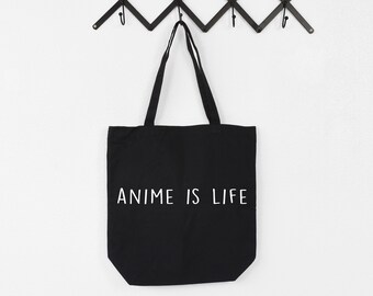 Anime Tote Bag, Anime bag, Anime is Life Tote Bag Long Handle Bags - 682