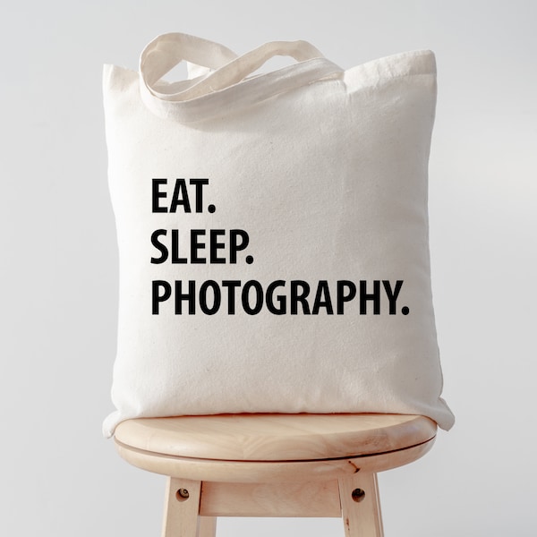 Bolsa de fotógrafo, Eat Sleep Photography Tote Bag Bolsas de asa larga - 1217