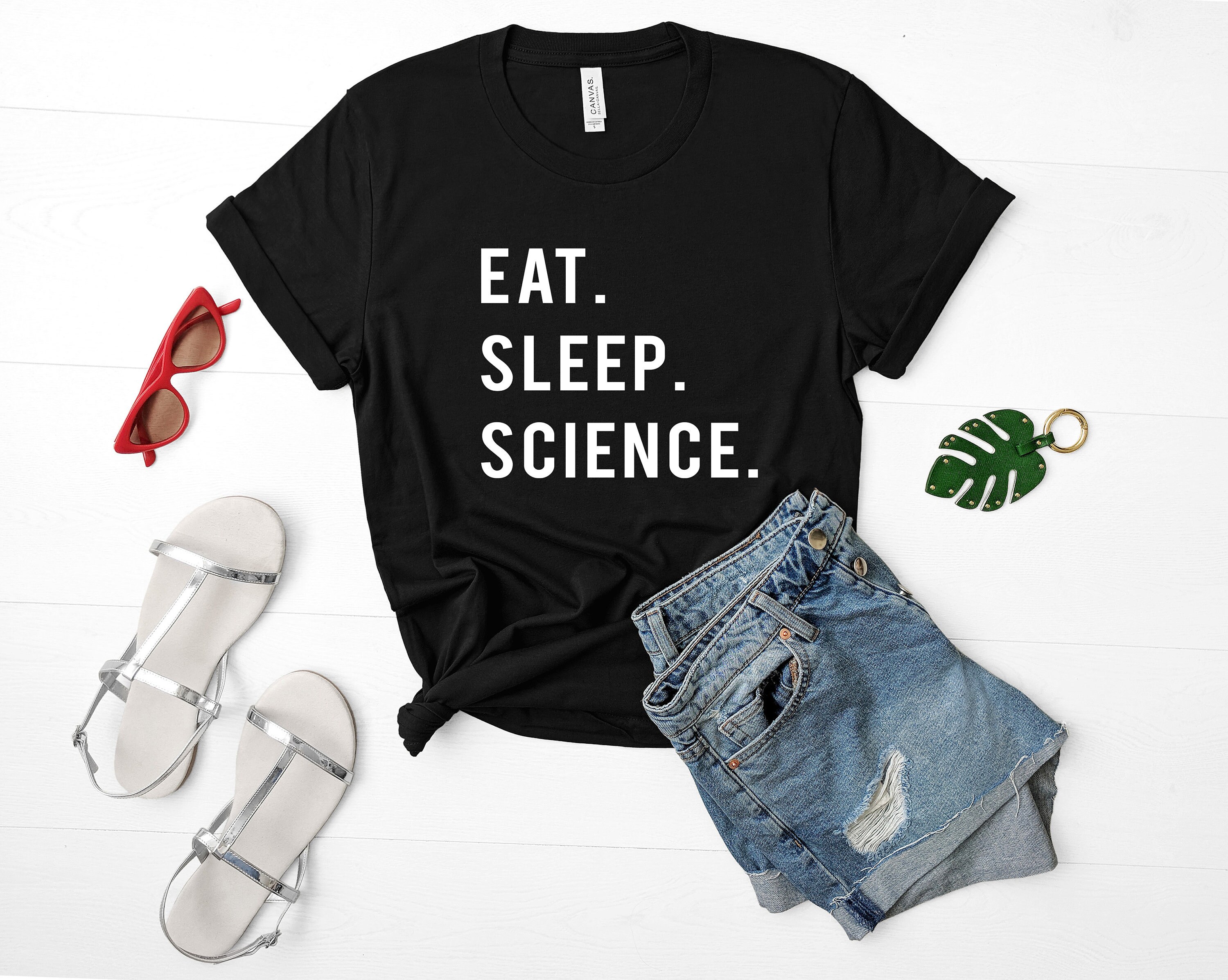 Science T Shirt, Science, Scientist Gift, Eat Sleep Shirt Mens Womens - 749
