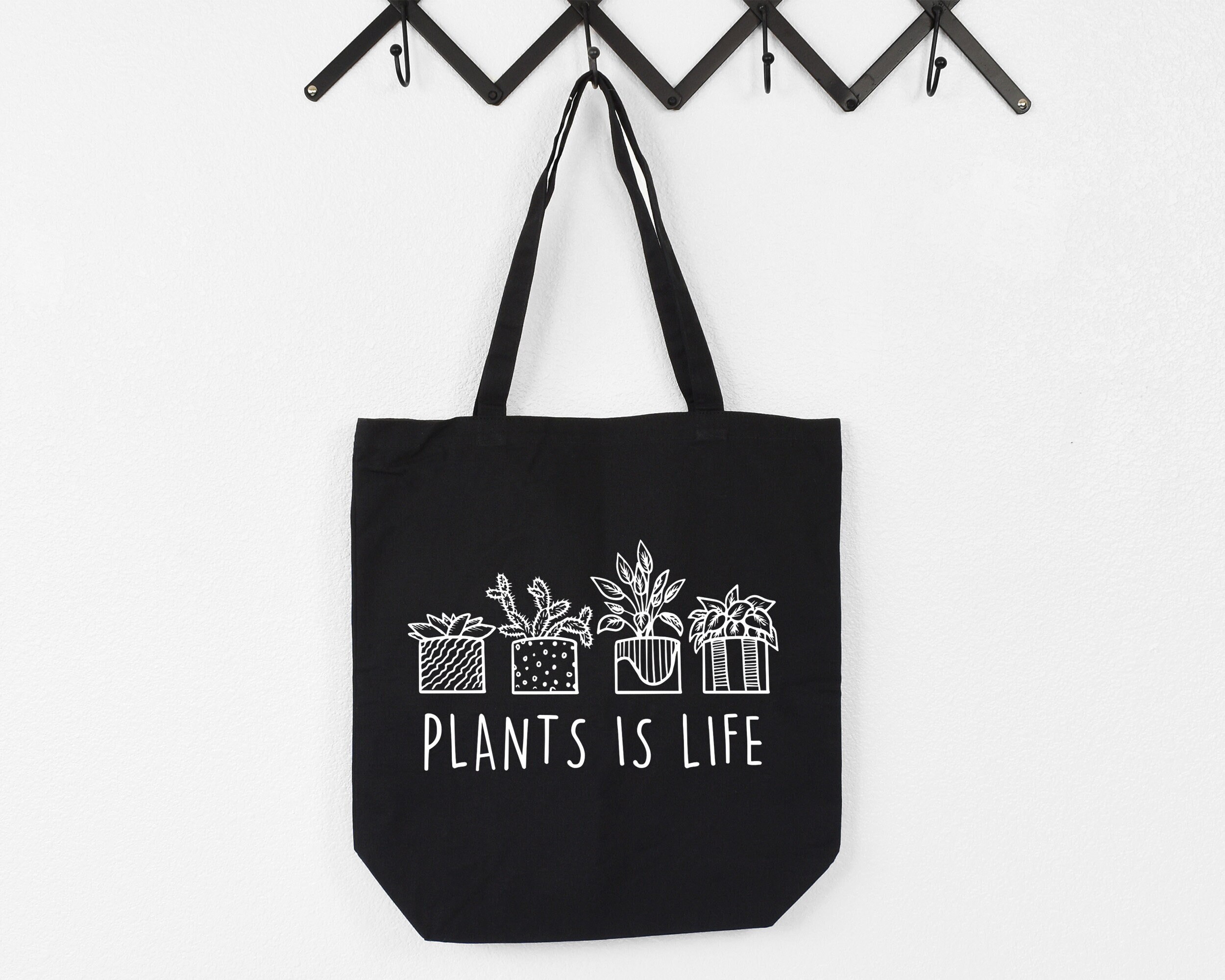 Plant Tote Bag, Plants is Life | Long Handle Bags - 4407