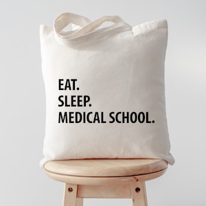 Medical Student, Eat Sleep Medical School Tote Bag | Long Handle Bags - 1364