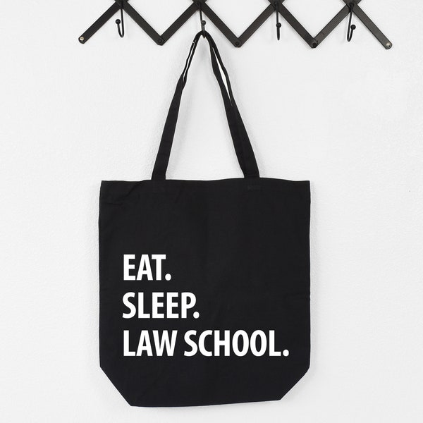 Law School Student, Eat Sleep Law School Tote Bag | Lange Henkeltasche - 1134