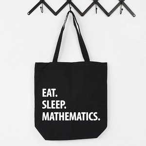 Mathematics Bag, Eat Sleep Mathematics Tote Bag | Long Handle Bags - 1311