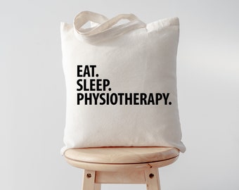 Regalo de fisioterapeuta, Eat Sleep Physiotherapy Tote Bag Long Handle Bags - 1585