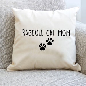 Coussin chat ragdoll, taie d'oreiller pour maman chat ragdoll - 2386